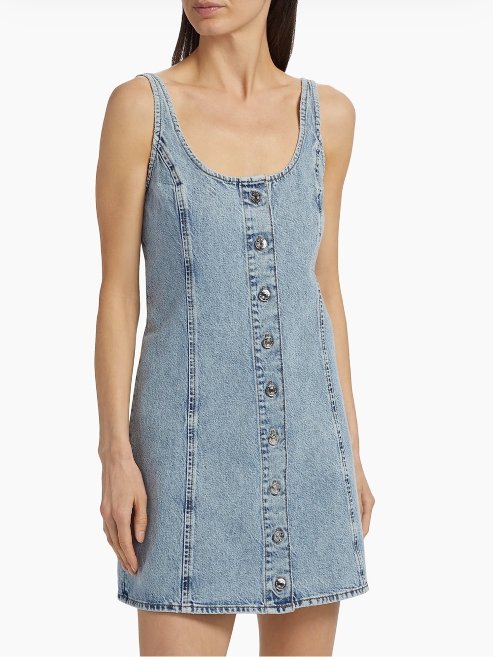 FRAME The Shift Mini Denim Dress Size 0 Mingle